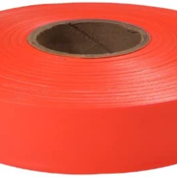 Flagging Tape, Orange, 600-Feet by 1-Inch Outdoor Property Marking Tape Garden - Picture 1 of 4